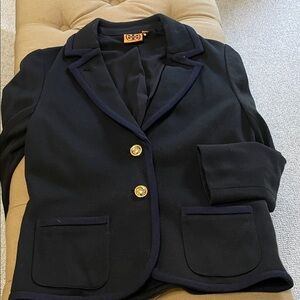 Tory Burch Black Blazer with Gold Accents